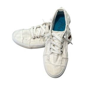 Blowfish White Distressed Sneakers 7.5